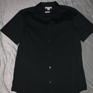 Calvin Klein Black Short Sleeve Button-Down Shirt